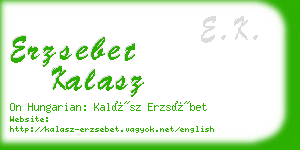 erzsebet kalasz business card